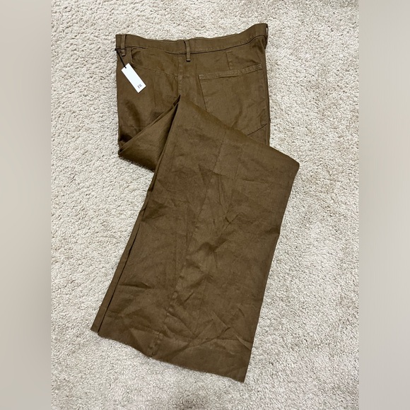 BANANA REPUBLIC ITALIAN LINEN-COTTON WIDE LEG JEAN - Picture 6 of 8